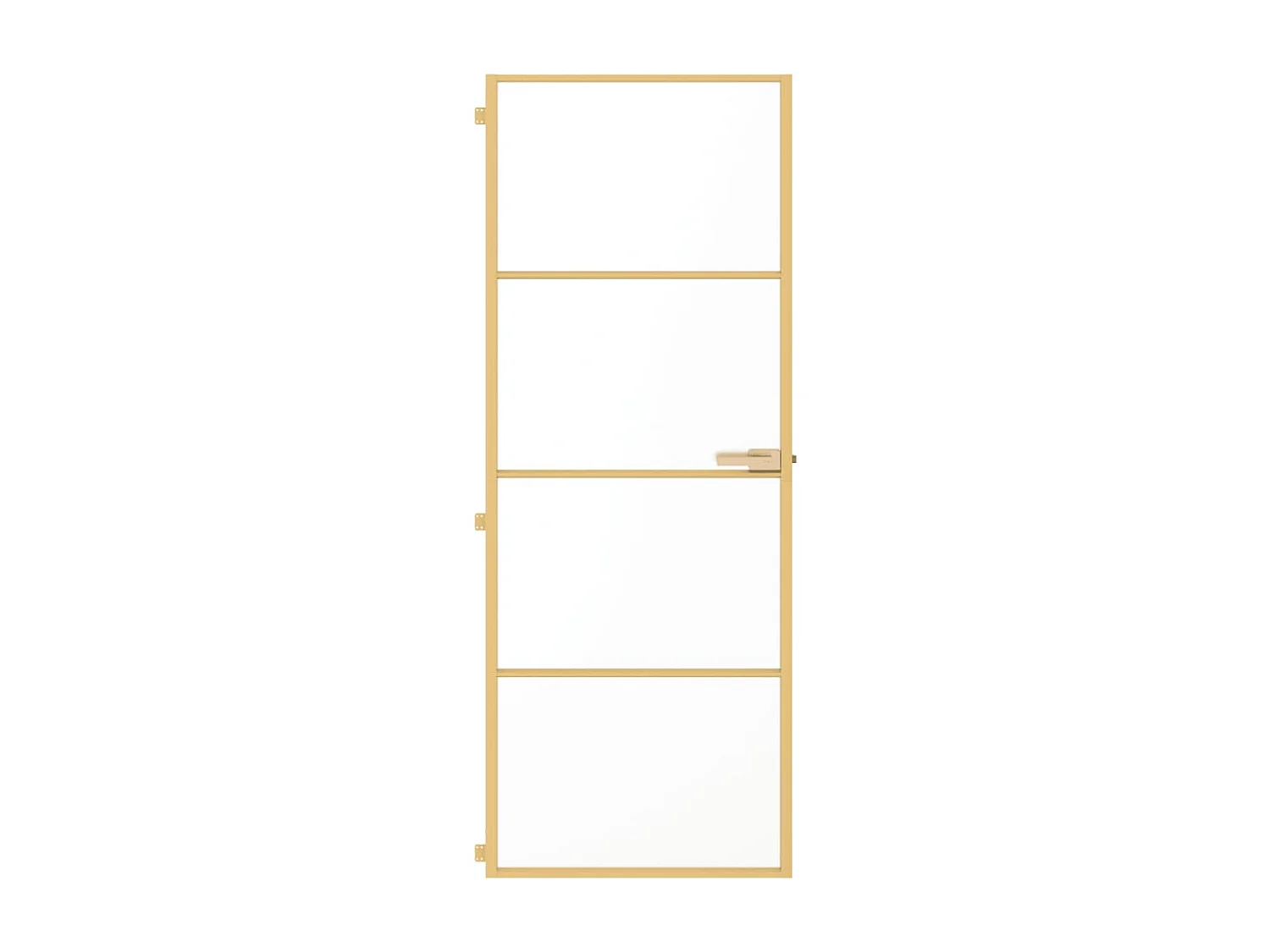 Porte intérieure mince doré 76x201,5 cm verre trempé aluminium FR944482
