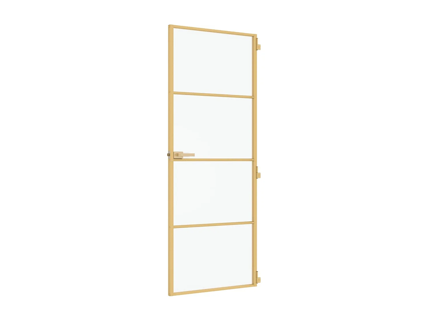 Porte intérieure mince doré 76x201,5 cm verre trempé aluminium FR944482
