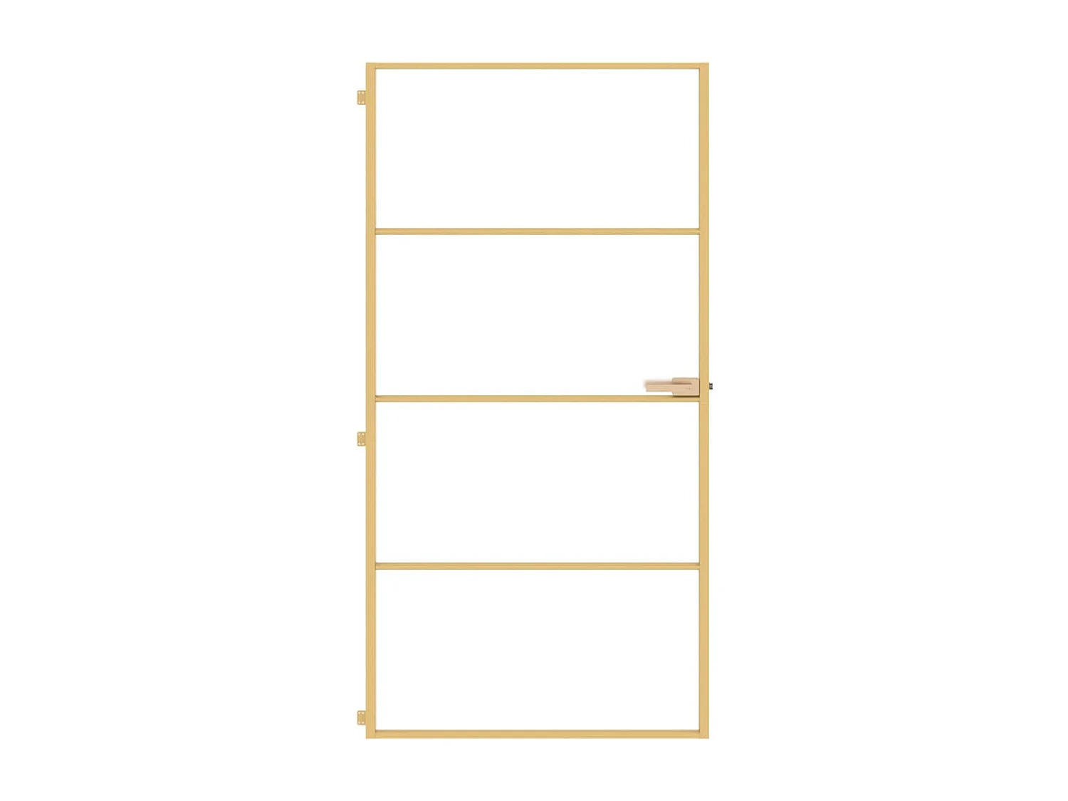 Puerta interior dorada vidrio templado aluminio 102,5x201,5 cm ES445525