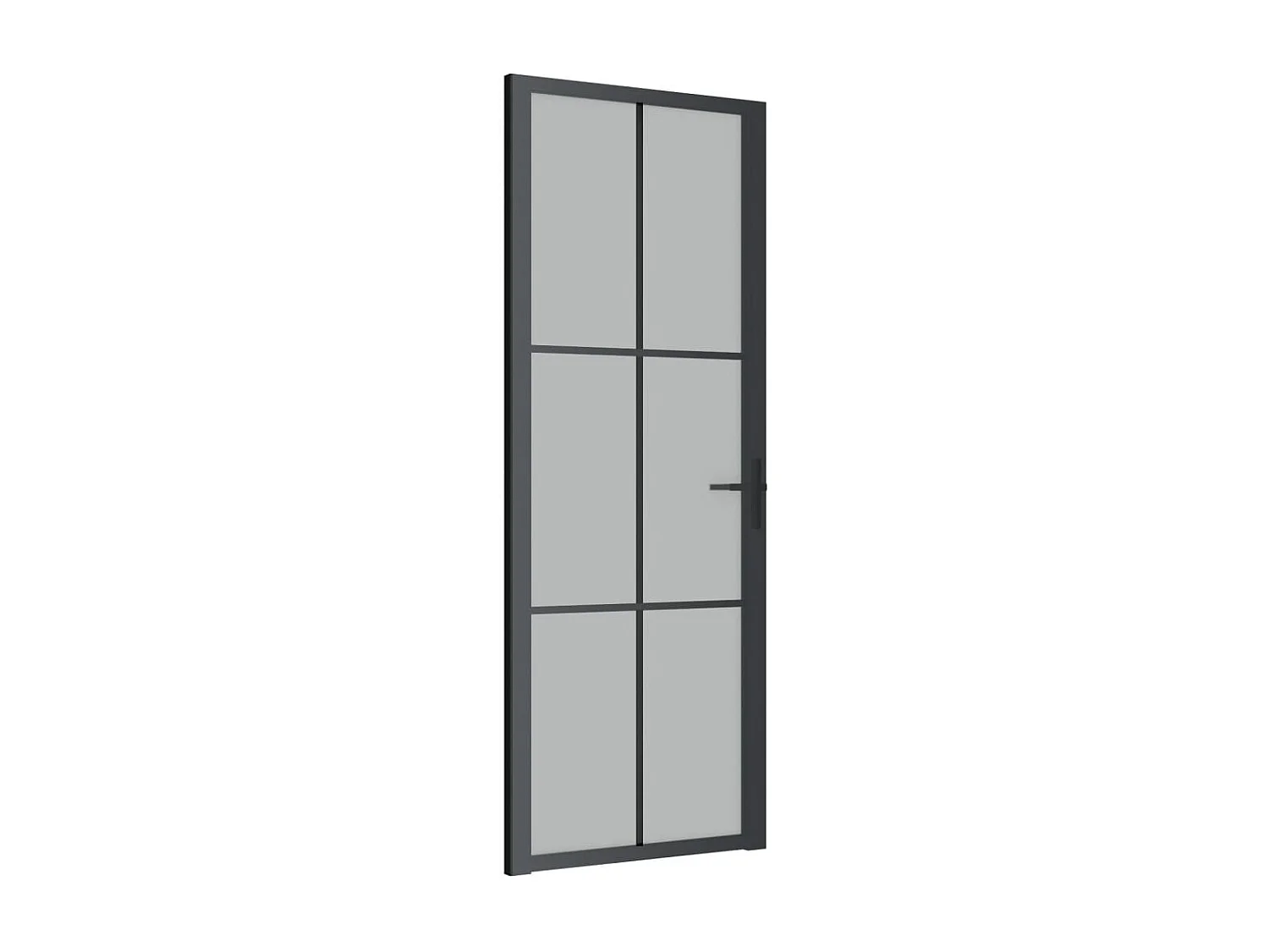 Porte intérieure 76x201,5 cm Noir Verre mat et aluminium FR864005