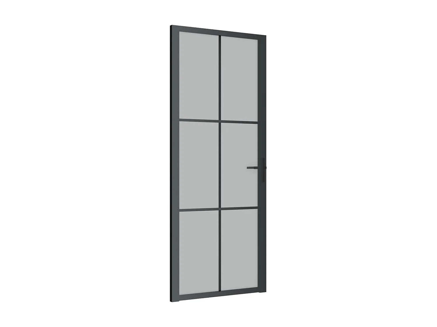 Porte intérieure 83x201,5 cm Noir Verre mat et aluminium FR523307