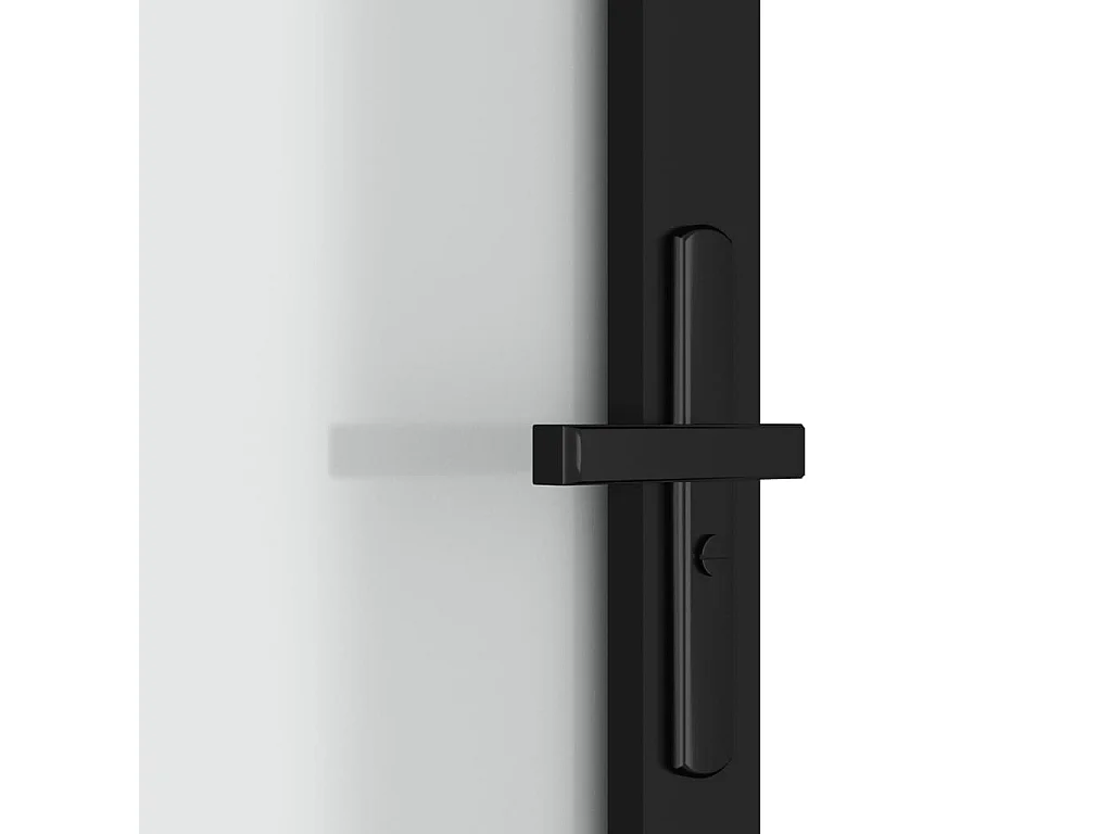 Porte intérieure 83x201,5 cm Noir Verre mat et aluminium FR523307