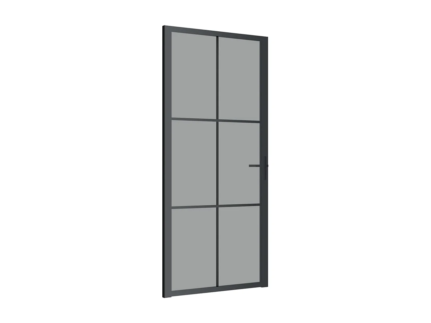 Porte intérieure 93x201,5 cm Noir Verre ESG et aluminium FR580882