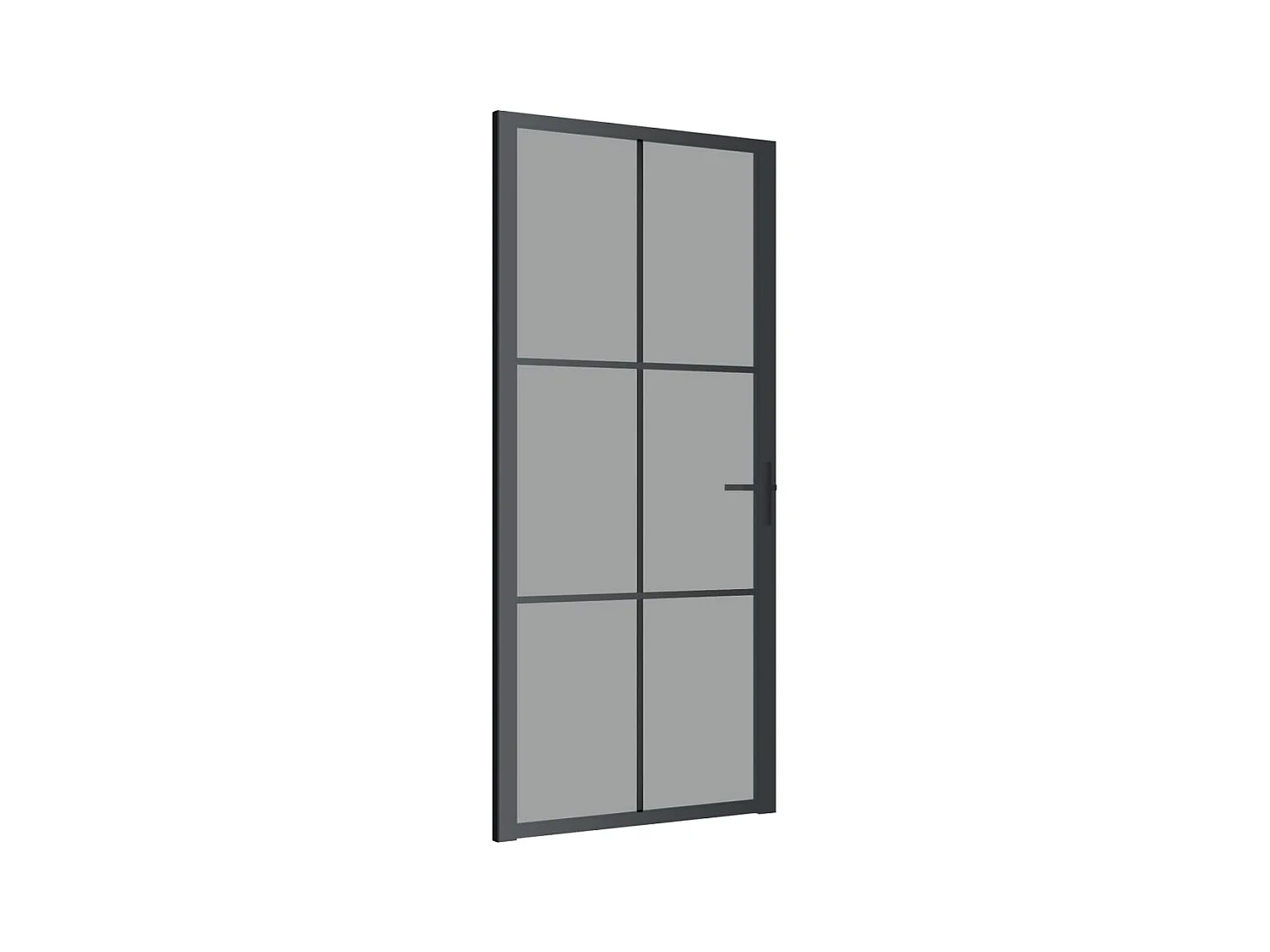 Binnendeur 93x201,5 cm ESG-glas en aluminium zwart BE183233