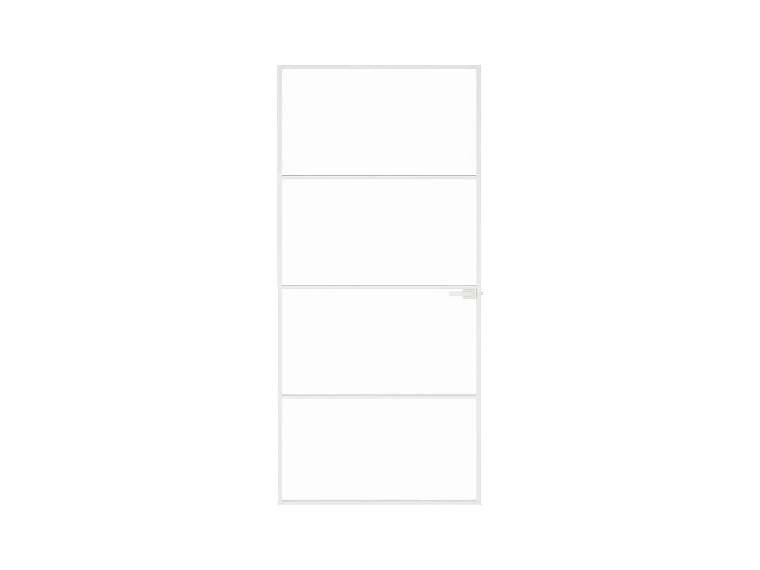 Porte d'intérieur Blanc 93x201,5 cm Trempé verre aluminium fin FR983463