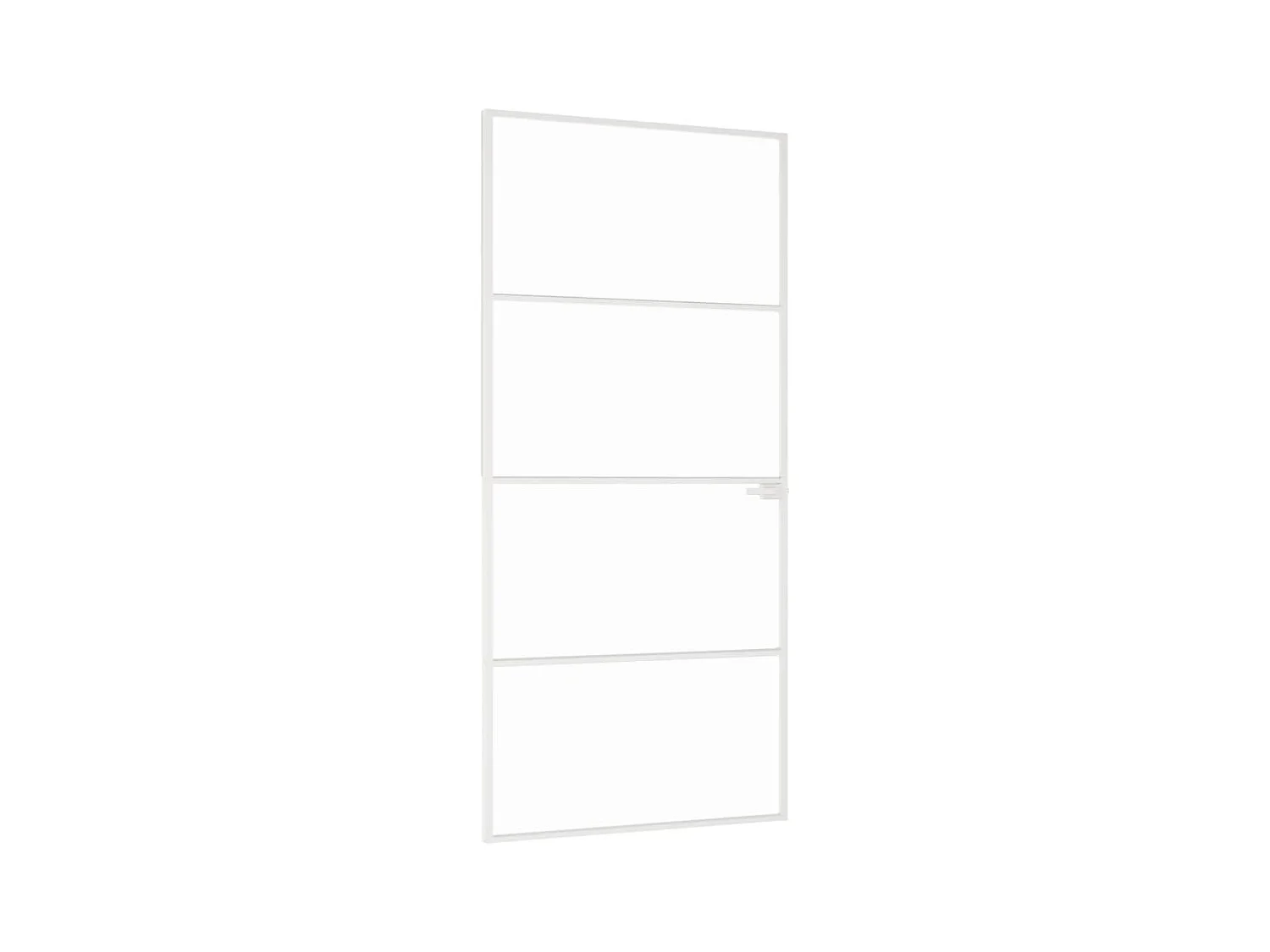 Porte d'intérieur Blanc 93x201,5 cm Trempé verre aluminium fin FR983463