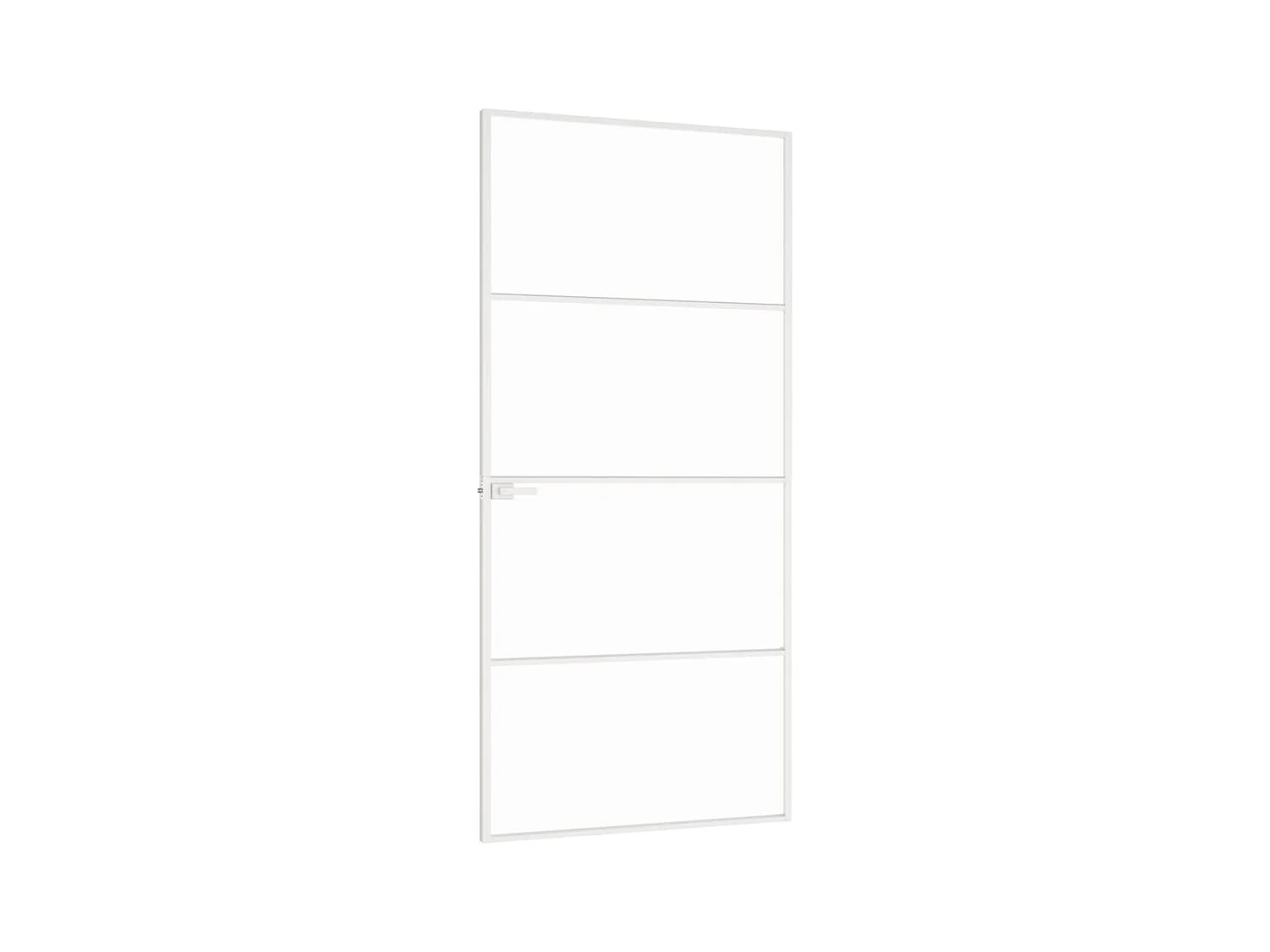 Porte d'intérieur Blanc 93x201,5 cm Trempé verre aluminium fin FR983463