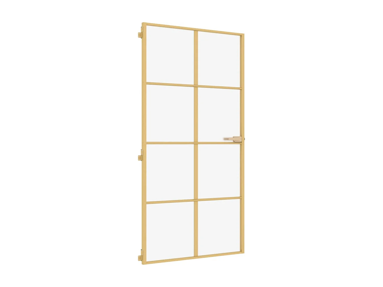 Puerta interior dorada vidrio templado aluminio 102,5x201,5 cm ES249617