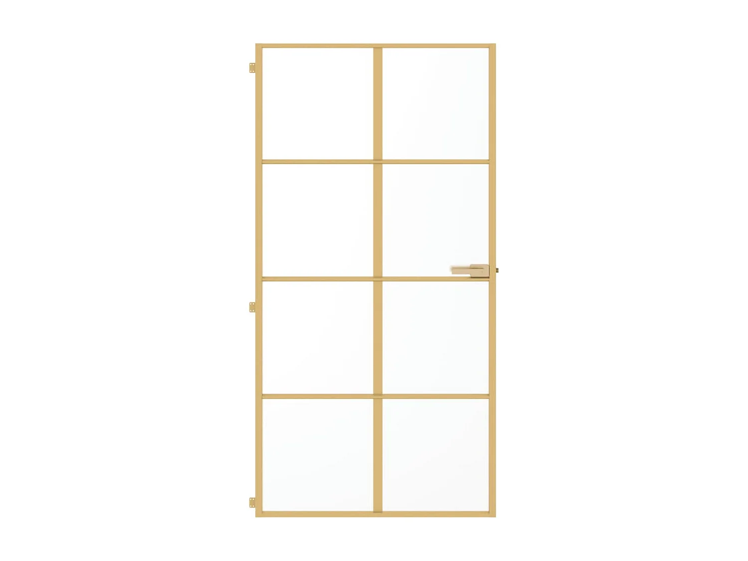 Puerta interior dorada vidrio templado aluminio 102,5x201,5 cm ES249617