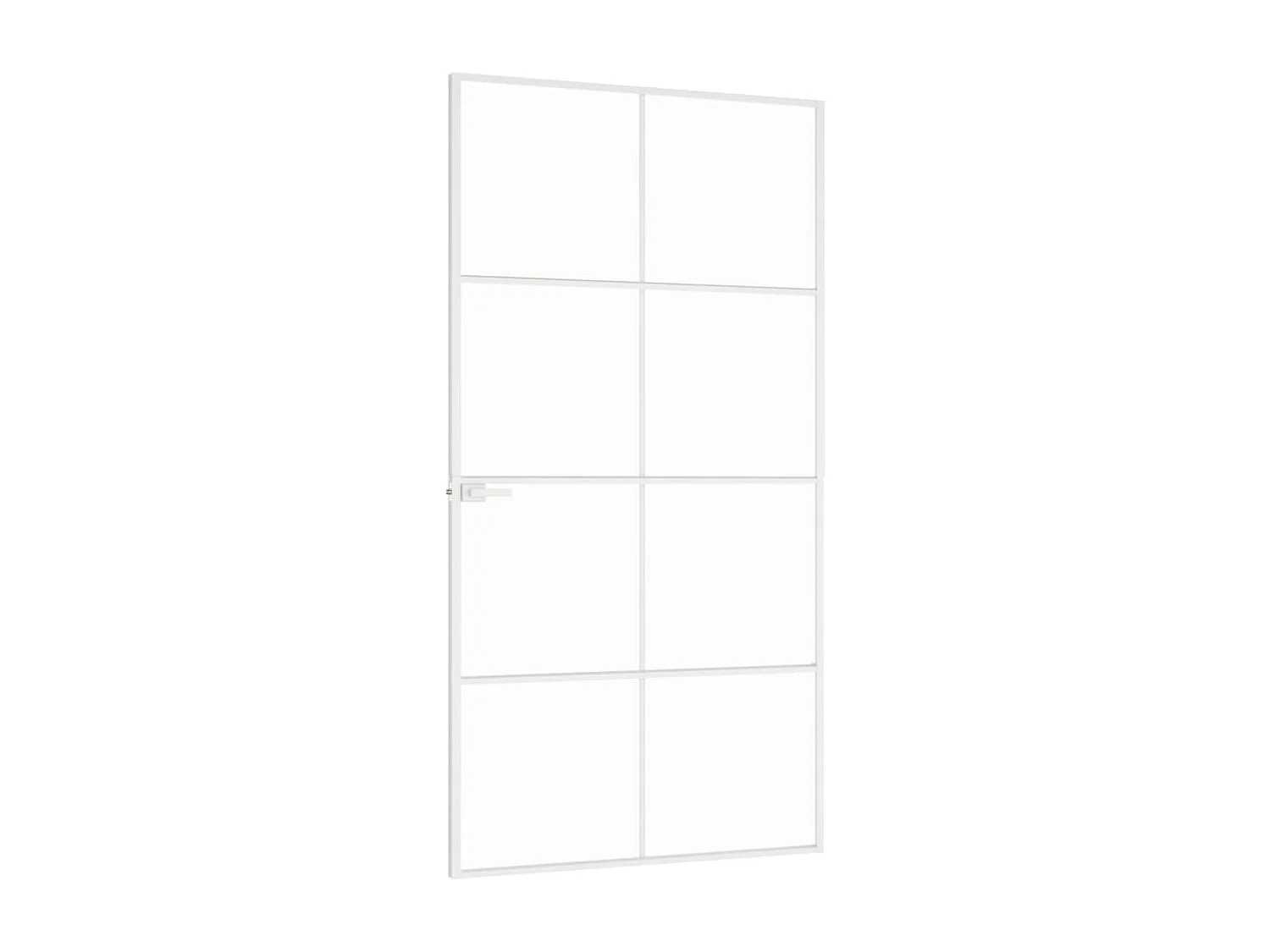 Porte d'intérieur Blanc 102x201,5 cm Trempé verre aluminium fin FR882343