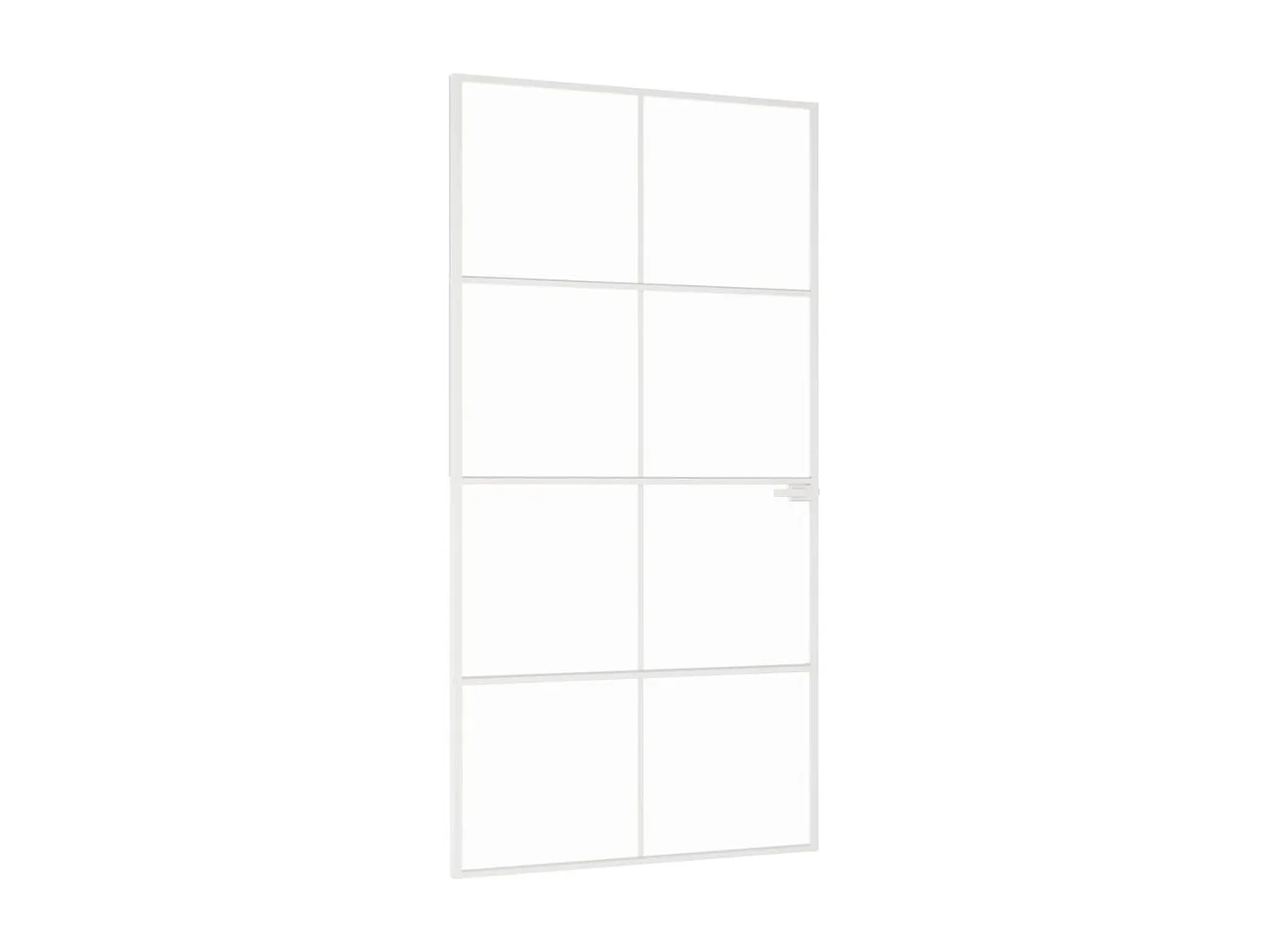 Porte d'intérieur Blanc 102x201,5 cm Trempé verre aluminium fin FR882343