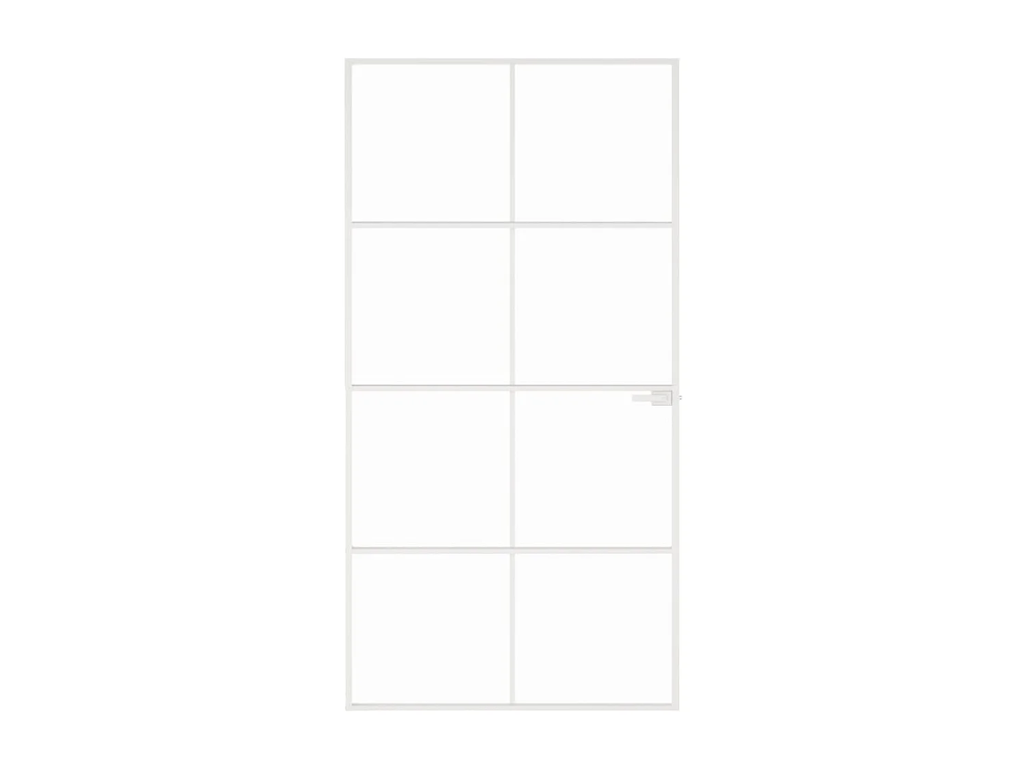 Porte d'intérieur Blanc 102x201,5 cm Trempé verre aluminium fin FR882343