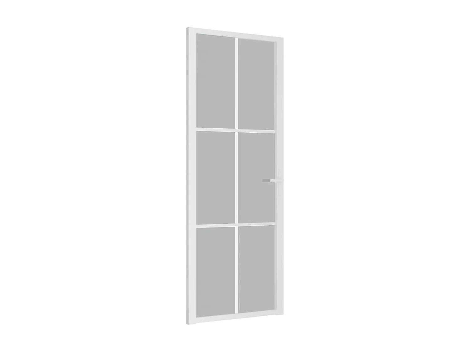 Binnendeur 76x201,5 cm matglas en aluminium wit BE345691