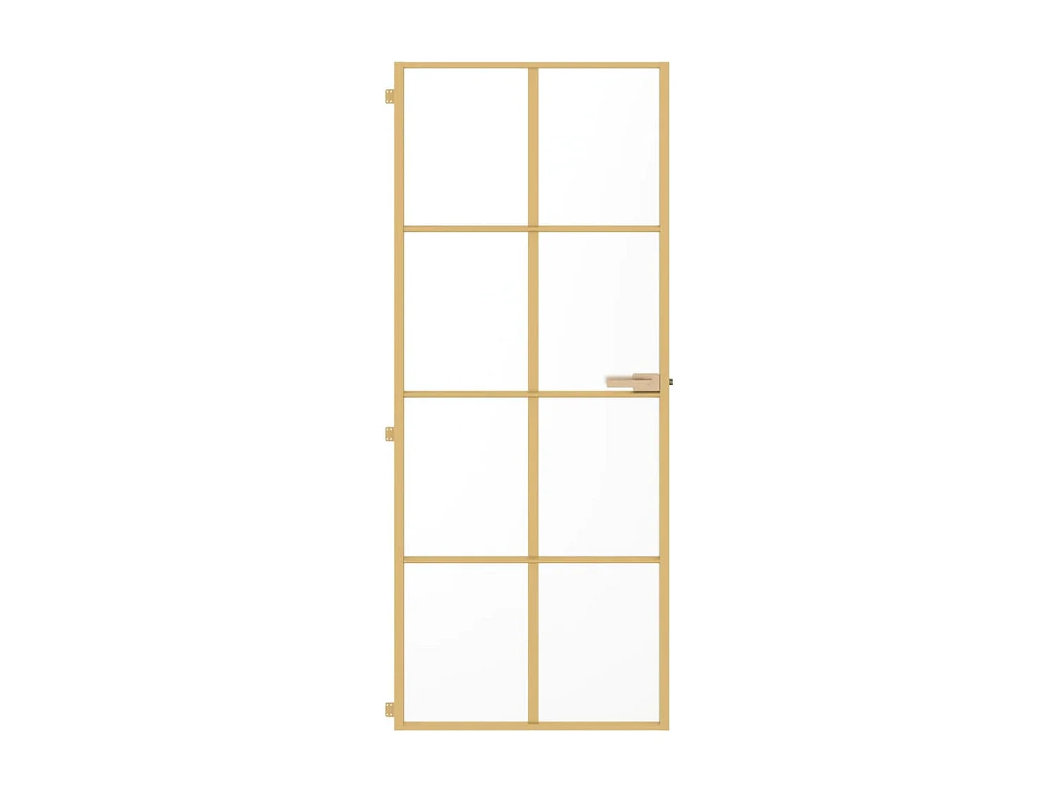 Porte intérieure mince doré 83x201,5 cm verre trempé aluminium FR160990