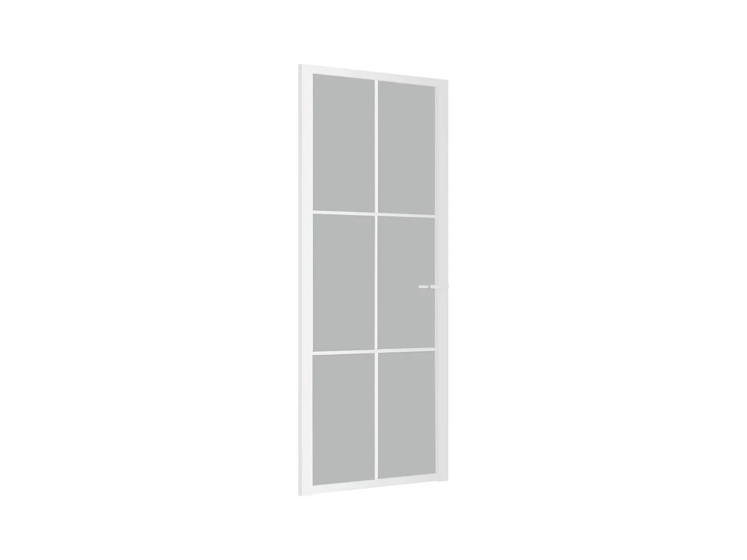 Porte intérieure 83x201,5 cm Blanc Verre mat et aluminium FR996806