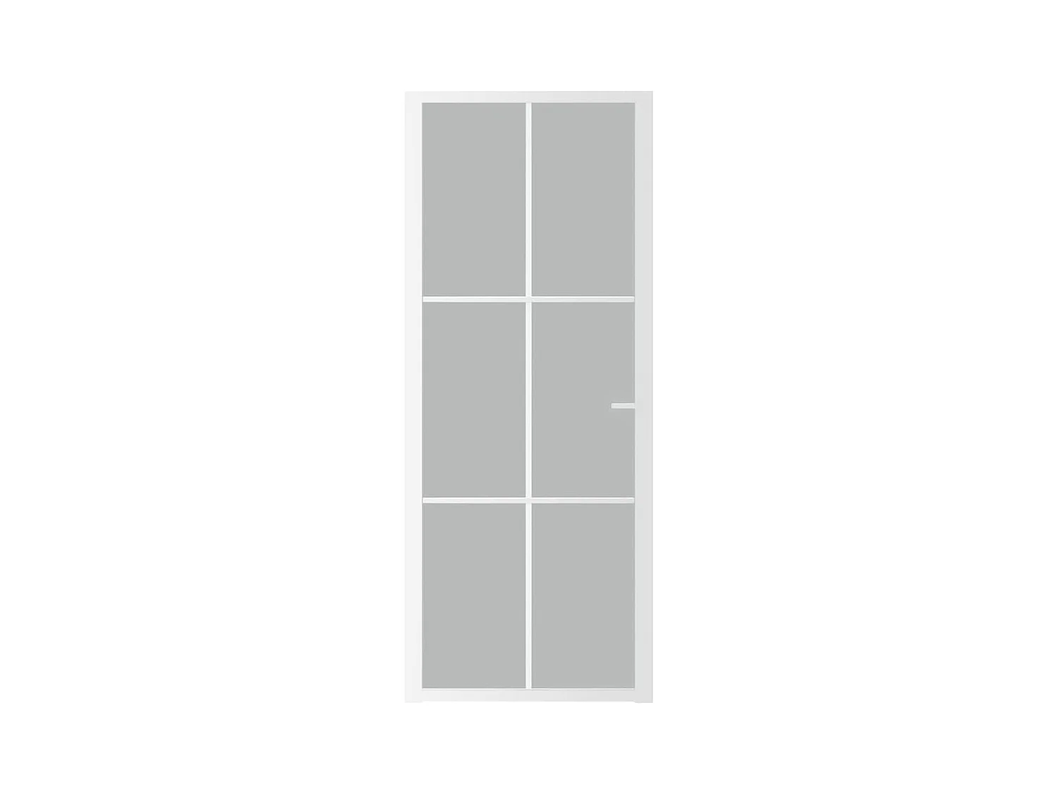 Porte intérieure 83x201,5 cm Blanc Verre mat et aluminium FR996806