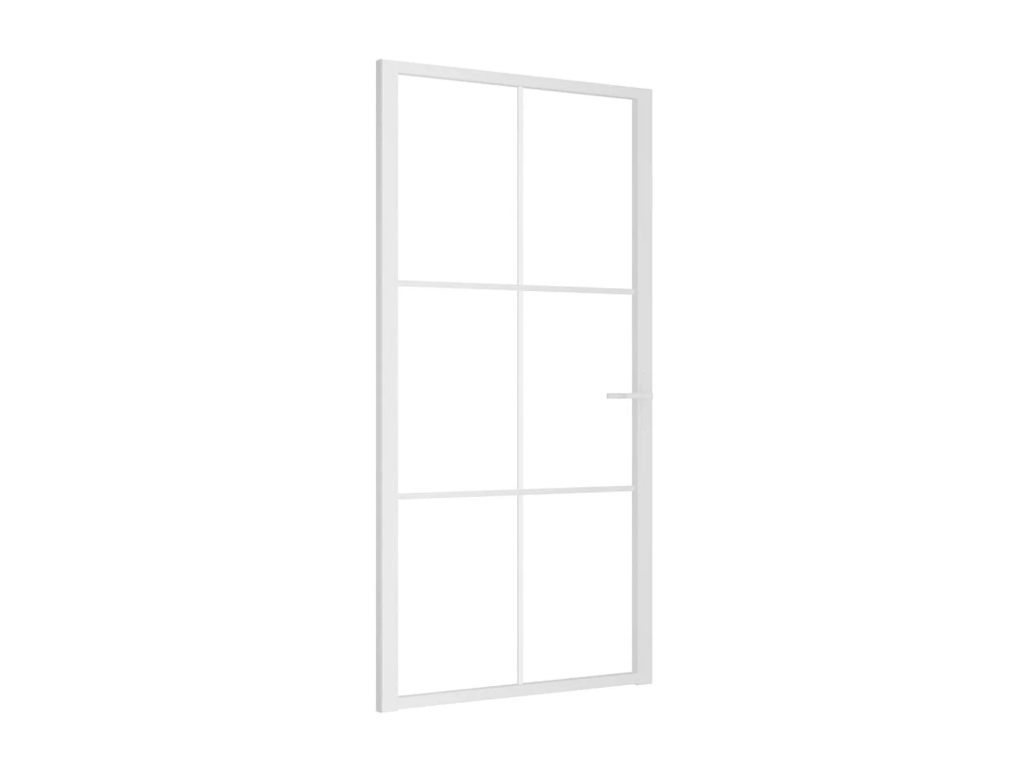 Porte intérieure 102,5x201,5 cm Blanc Verre ESG et aluminium FR143739