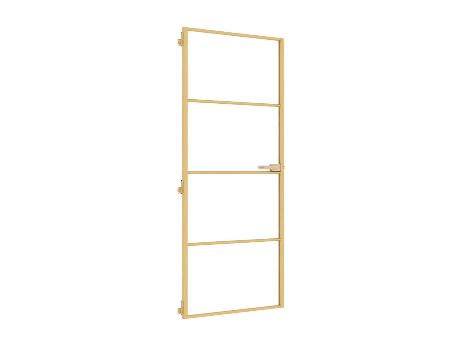 Porte intérieure mince doré 83x201,5 cm verre trempé aluminium FR338490