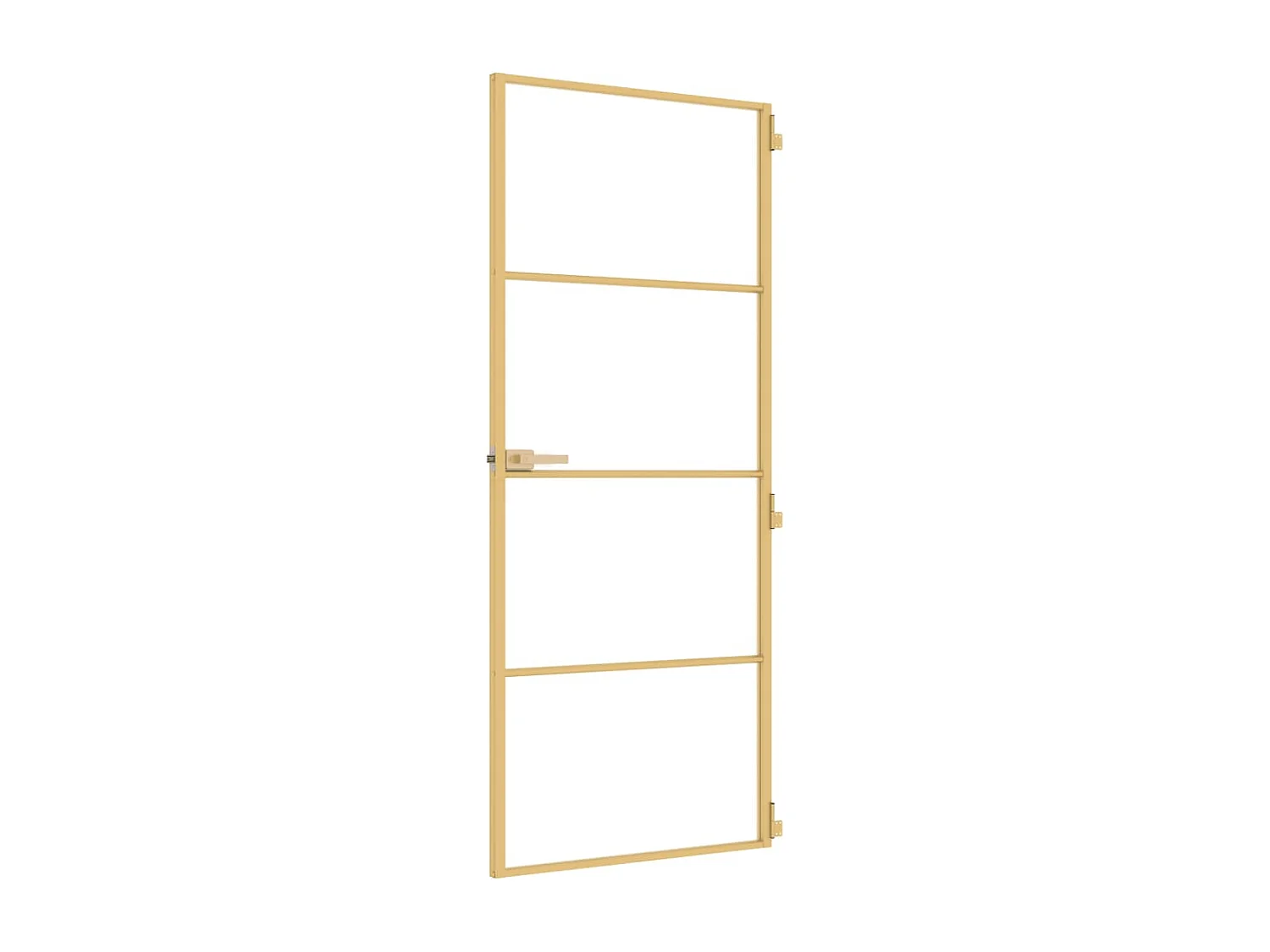 Porte intérieure mince doré 83x201,5 cm verre trempé aluminium FR338490