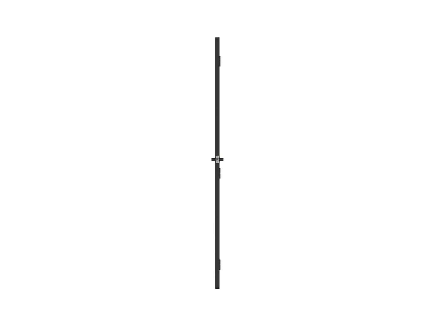 Porte intérieure mince noir 93x201,5 cm verre trempé aluminium FR481204