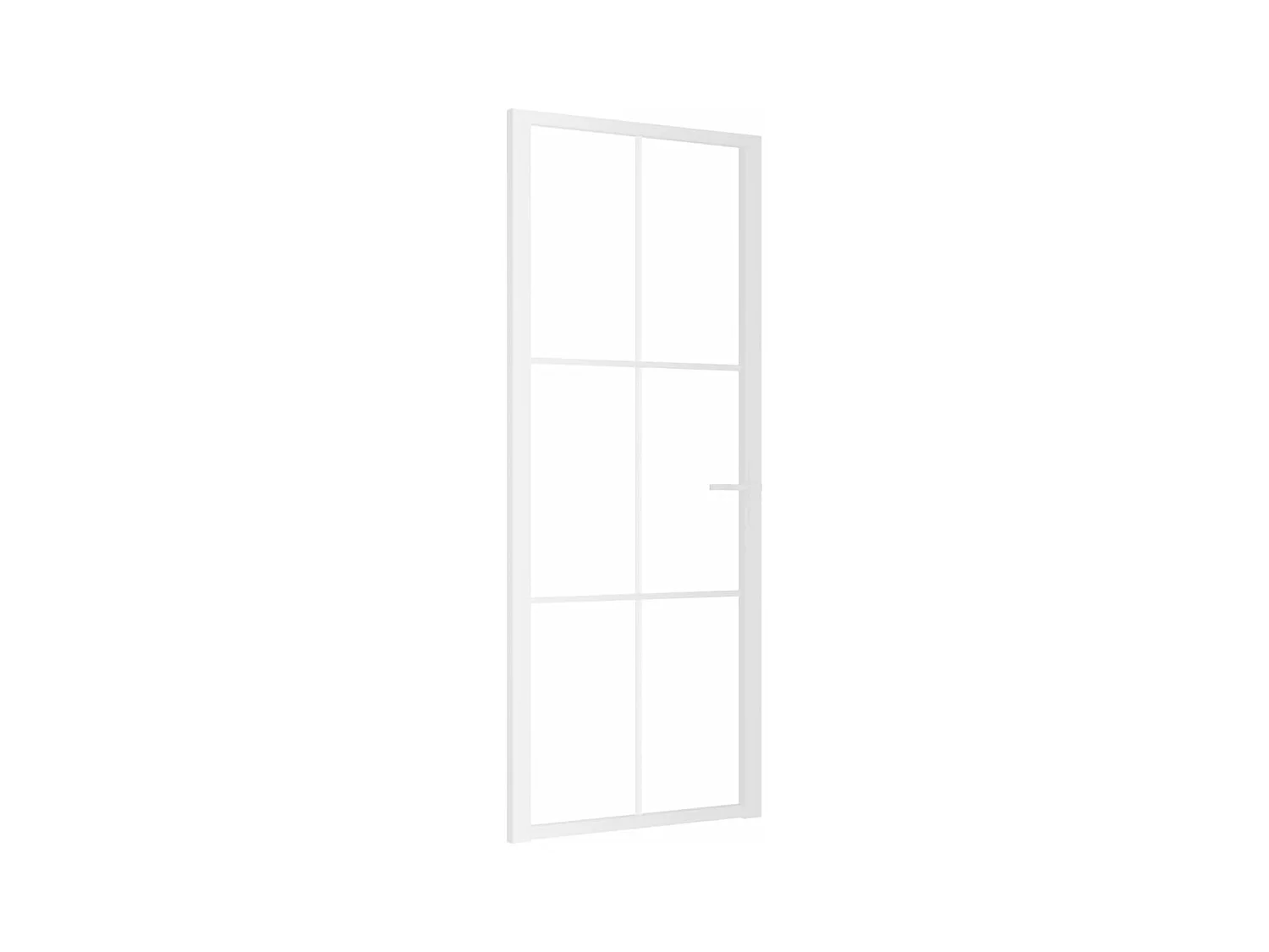 Porte intérieure 83x201,5 cm Blanc Verre ESG et aluminium FR137946