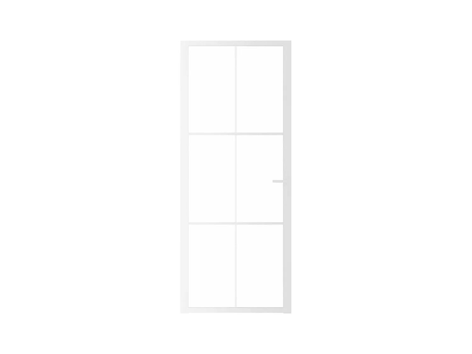 Porte intérieure 83x201,5 cm Blanc Verre ESG et aluminium FR137946