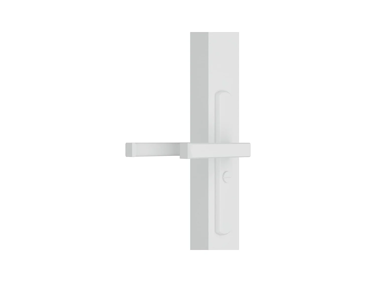 Porte intérieure 83x201,5 cm Blanc Verre ESG et aluminium FR264942