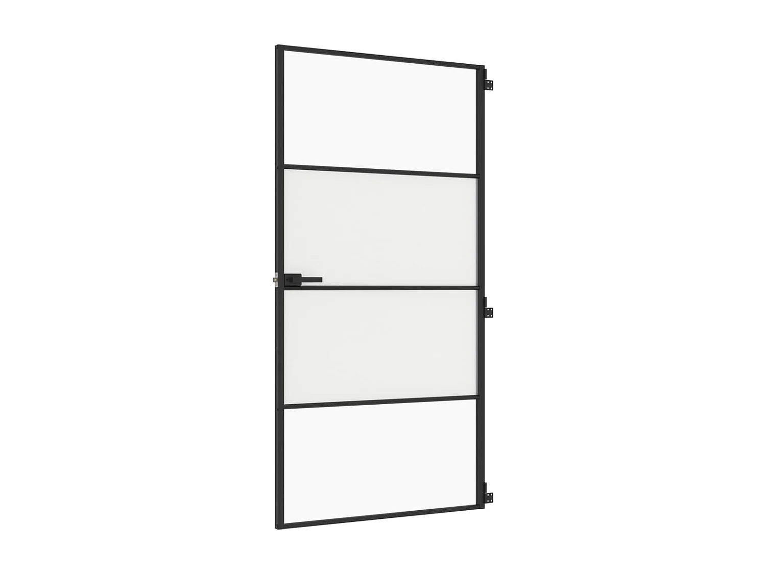 Porte intérieure mince noir verre trempé aluminium FR535076