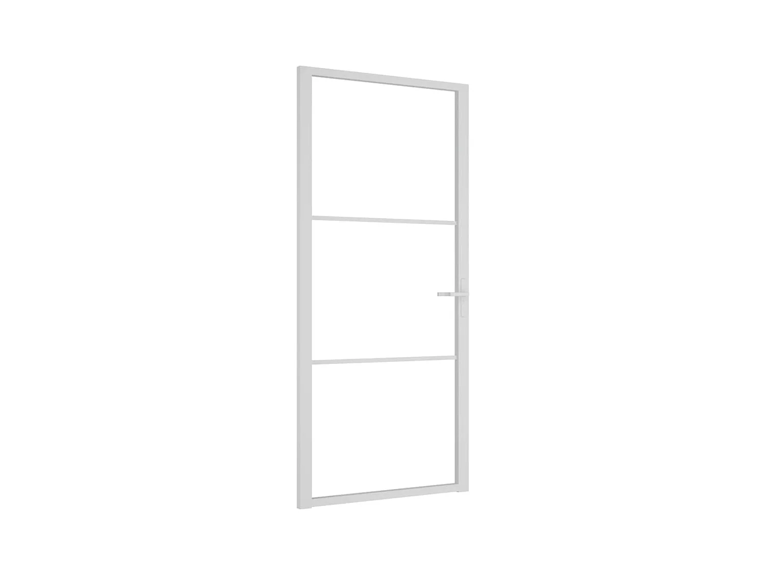 Binnendeur 93x201,5 cm ESG-glas en aluminium wit BE966241