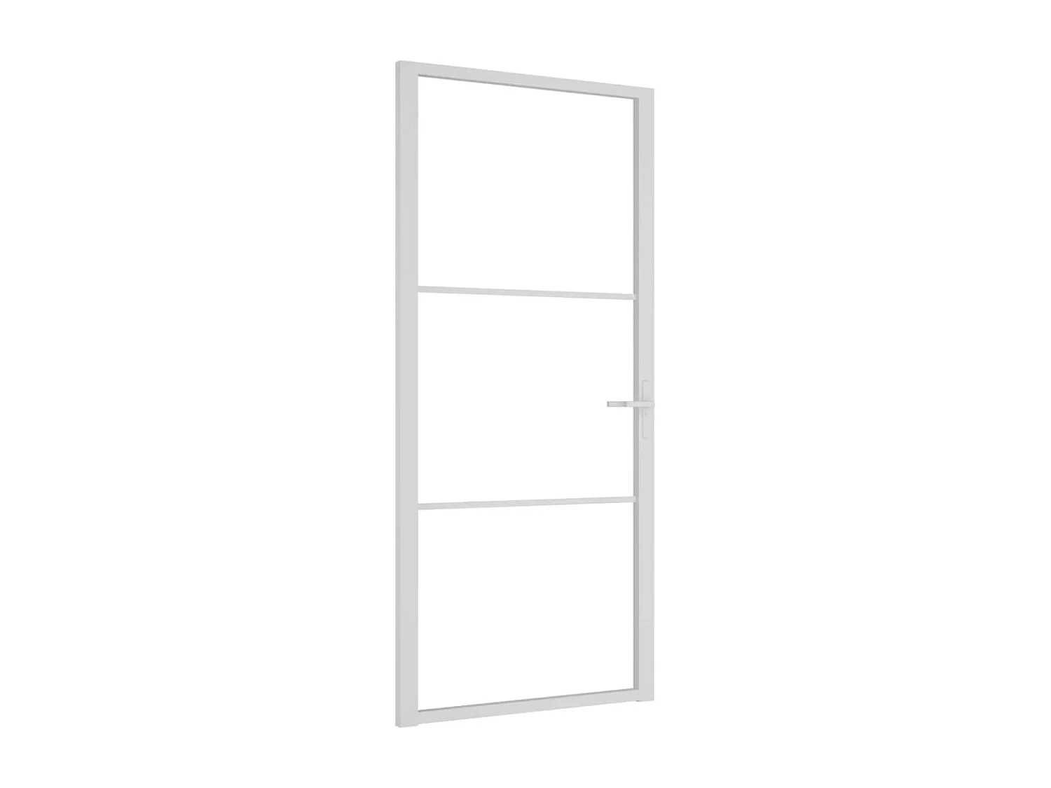 Porta de interior 93x201,5 cm vidro ESG e alumínio branco PT469414