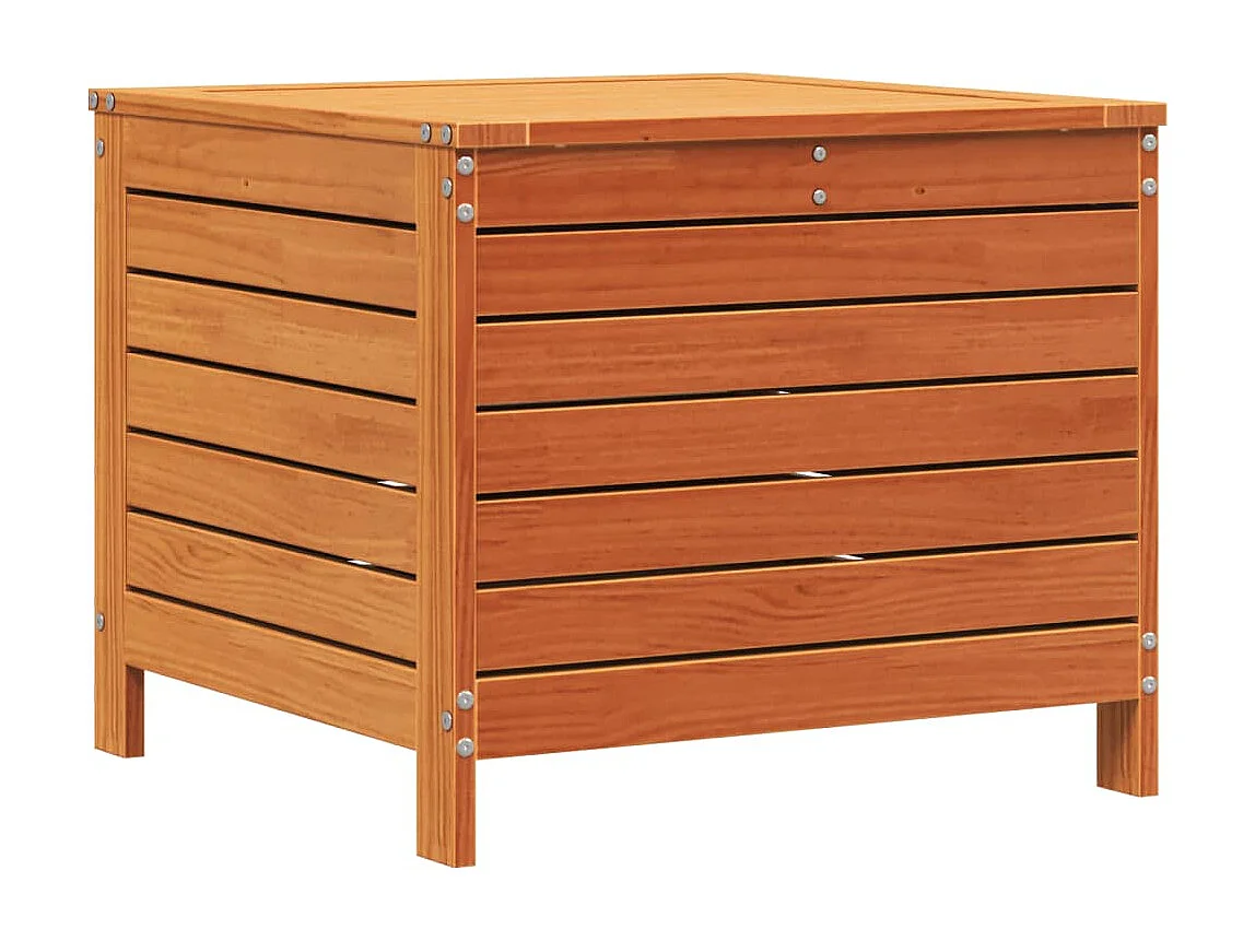 Repose-pied jardin cire marron 62x63,5x53,5 cm bois pin massif FR505338