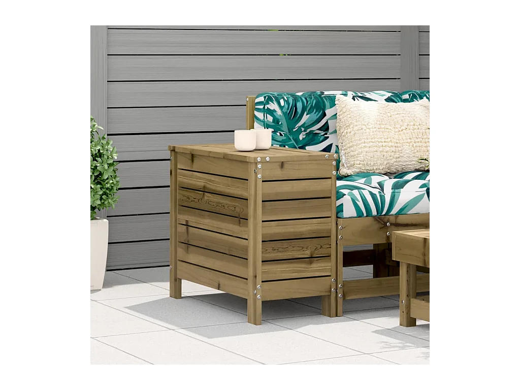 Repose-pied de jardin 62x31,5x52 cm bois de pin imprégné FR393410