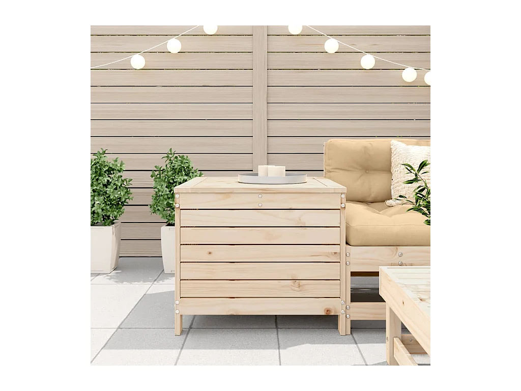 Repose-pied de jardin 62x63,5x53,5 cm bois de pin massif FR501869