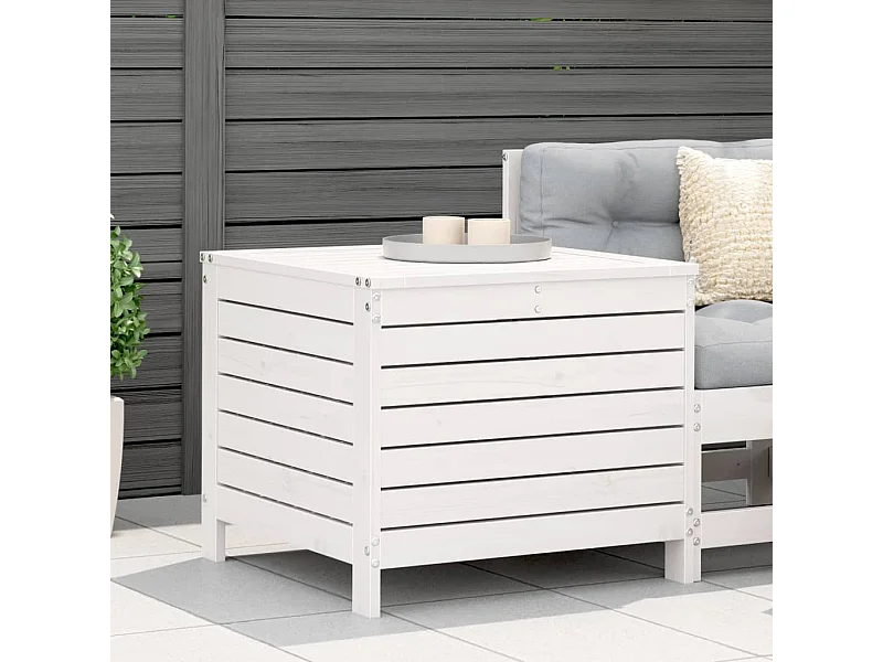 Apoio de pés para jardim 62x63,5x53,5 cm pinho maciço branco PT783656