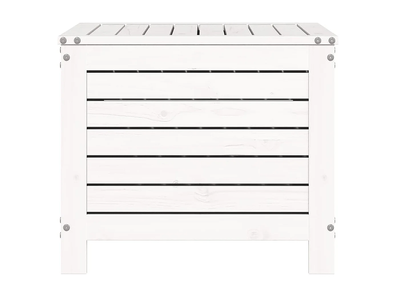 Apoio de pés para jardim 62x63,5x53,5 cm pinho maciço branco PT783656