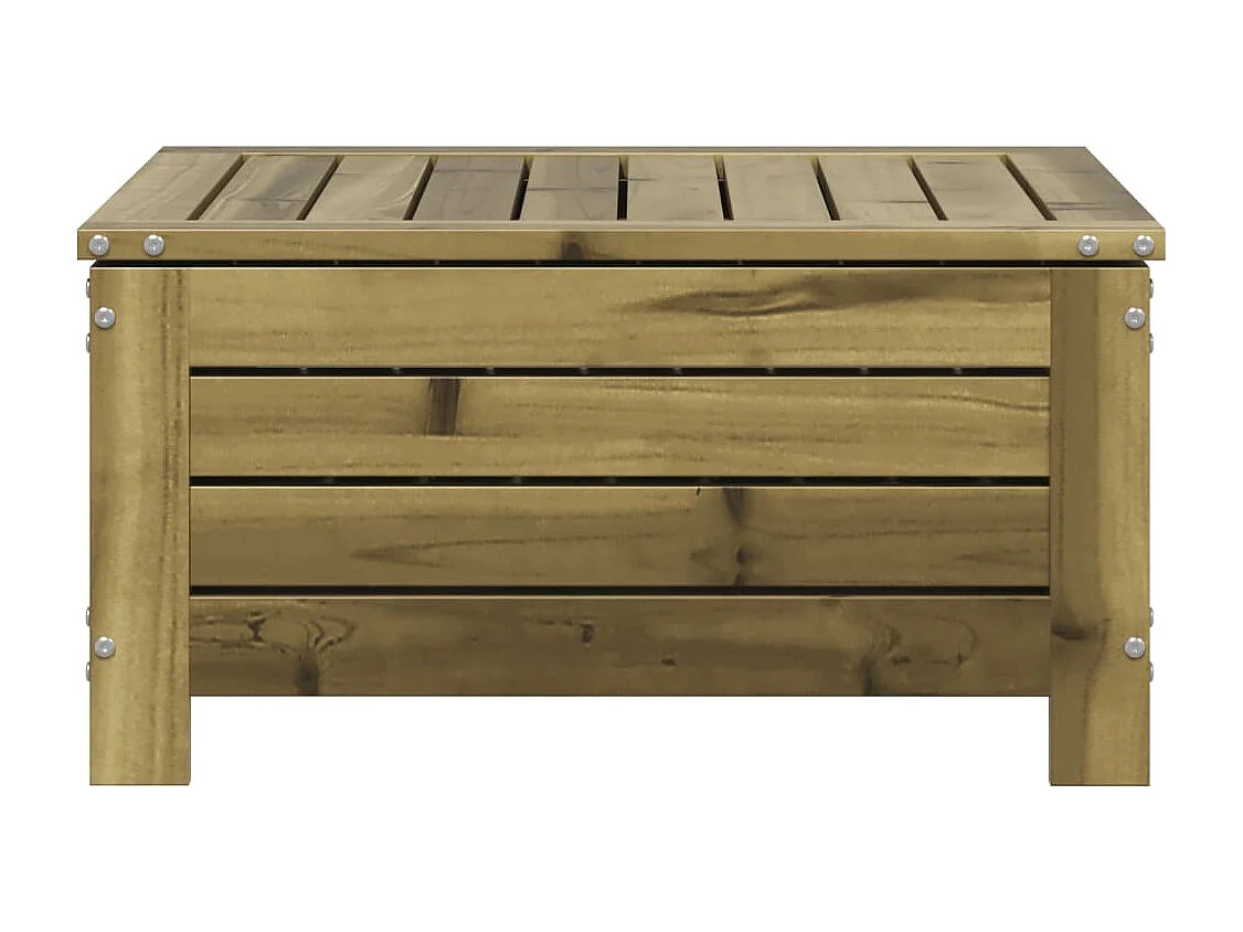 Taburete de jardín con cojín madera de pino impregnada ES306274