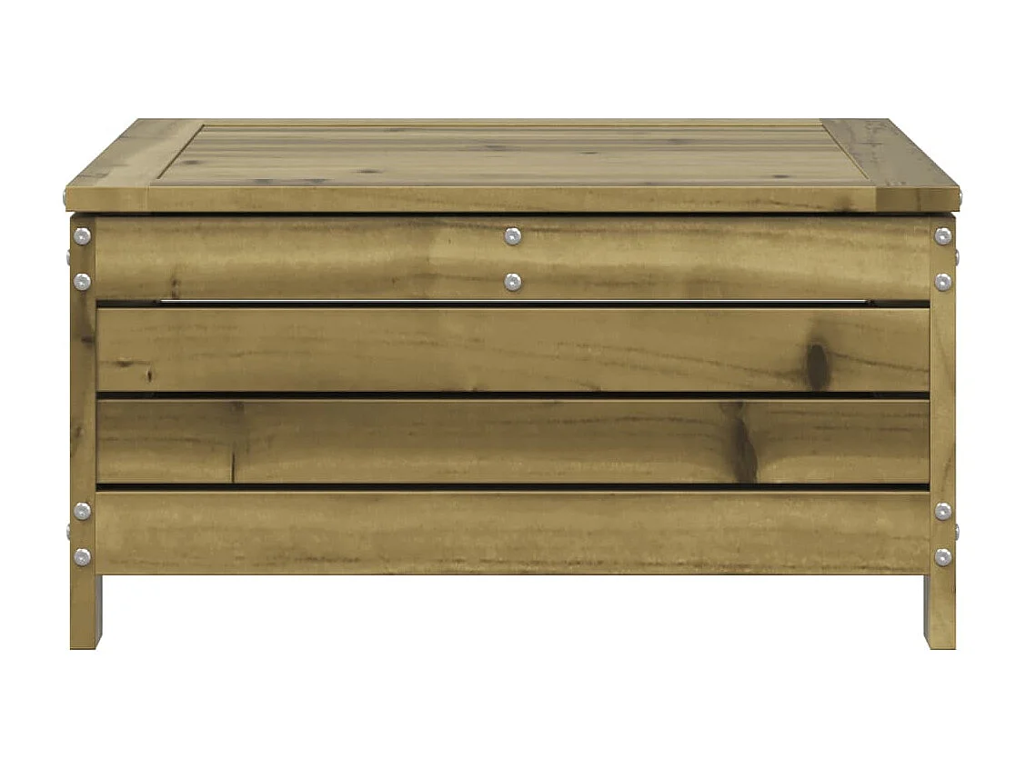 Repose-pied de jardin avec coussin bois de pin imprégné FR236139