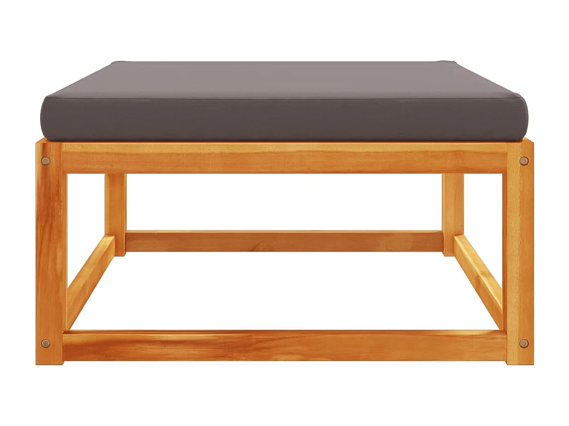 Tuinvoetenbank met kussen 65x65x29 massief acaciahout BE947773