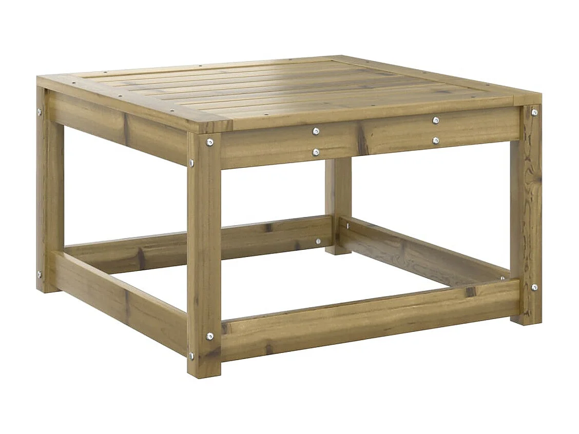 Repose-pied de jardin avec coussins bois de pin imprégné FR783362