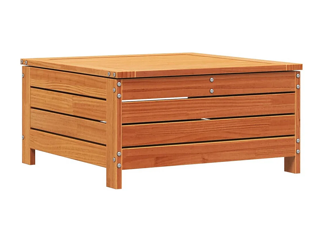 Taburete de jardín madera de pino marrón cera 62x63,5x32 cm ES732584