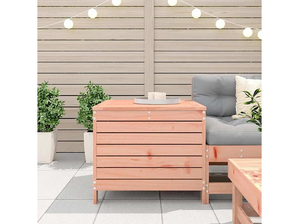 Taburete de jardín madera maciza Douglas 62x63,5x53,5 cm ES591803