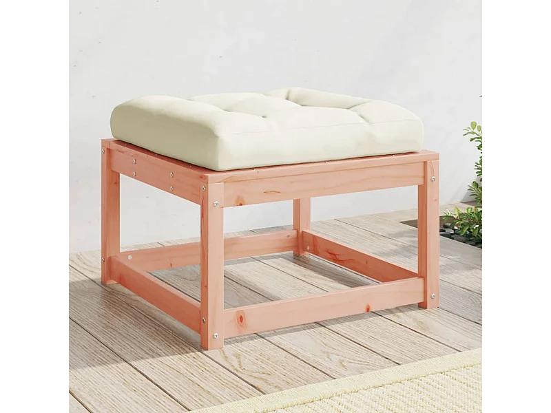 Repose-pied de jardin avec coussins bois massif douglas FR948871