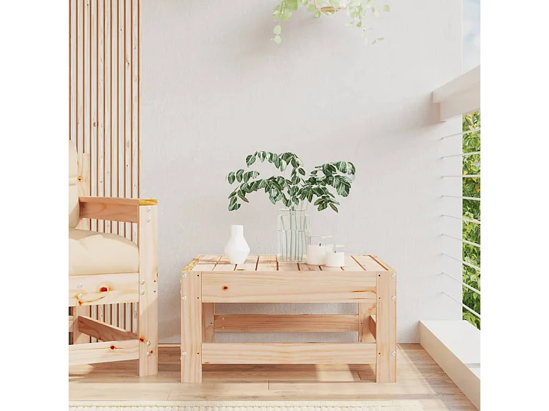 Repose-pied de jardin bois de pin massif FR852349