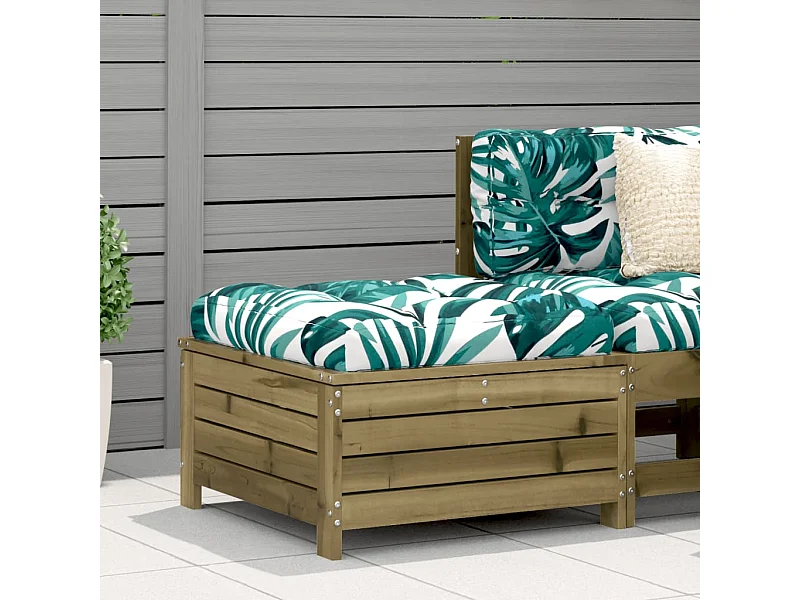 Apoio de pés para jardim 62x63,5x32 cm pinho maciço impregnado PT192561