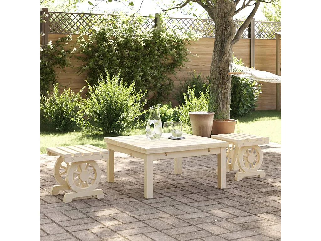 Apoios de pés para jardim 2 pcs madeira de abeto maciça PT310679