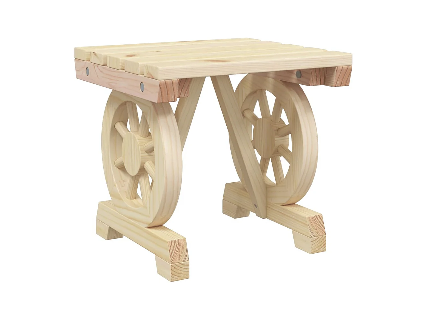 Lot de 2 Repose-pieds de jardin bois de sapin massif FR961690