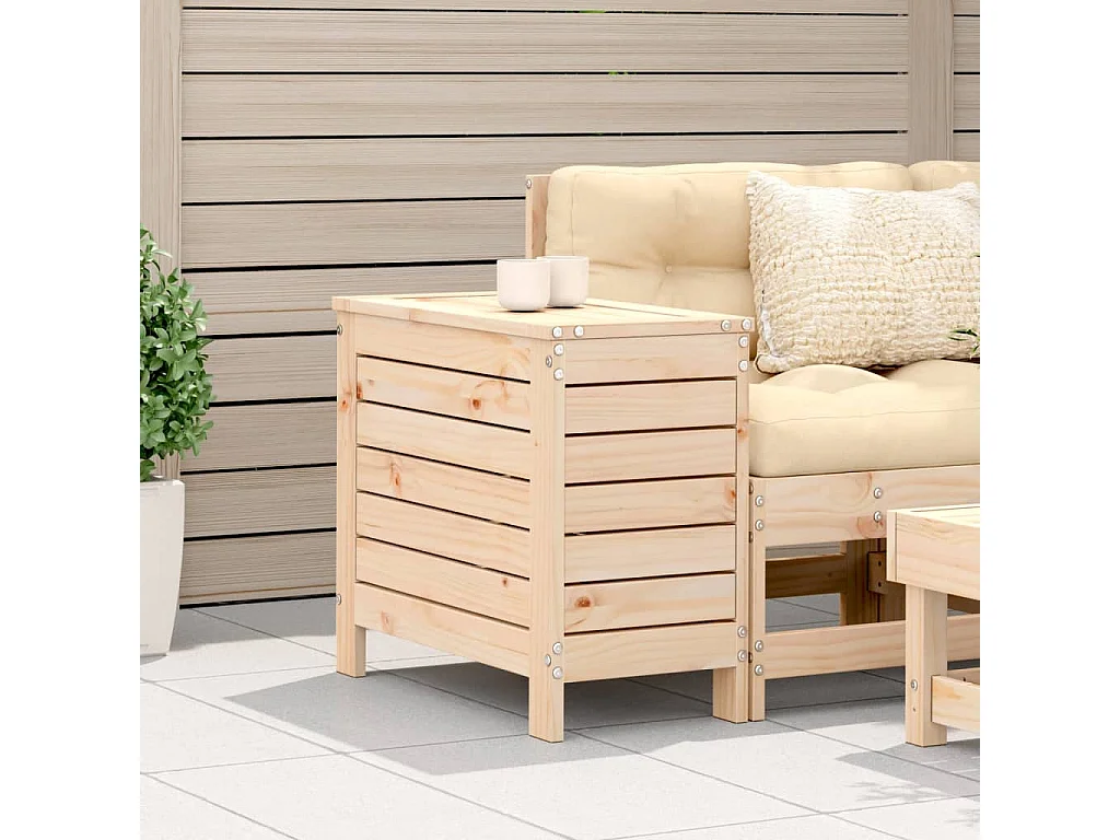 Repose-pied de jardin 62x31,5x52 cm bois de pin massif FR238929