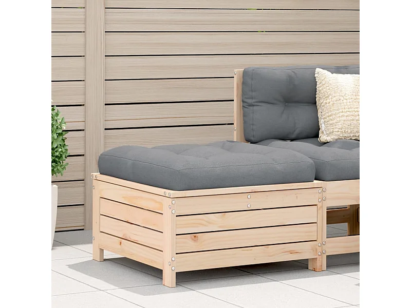 Apoio de pés p/ jardim c/ almofadão pinho maciço PT901259