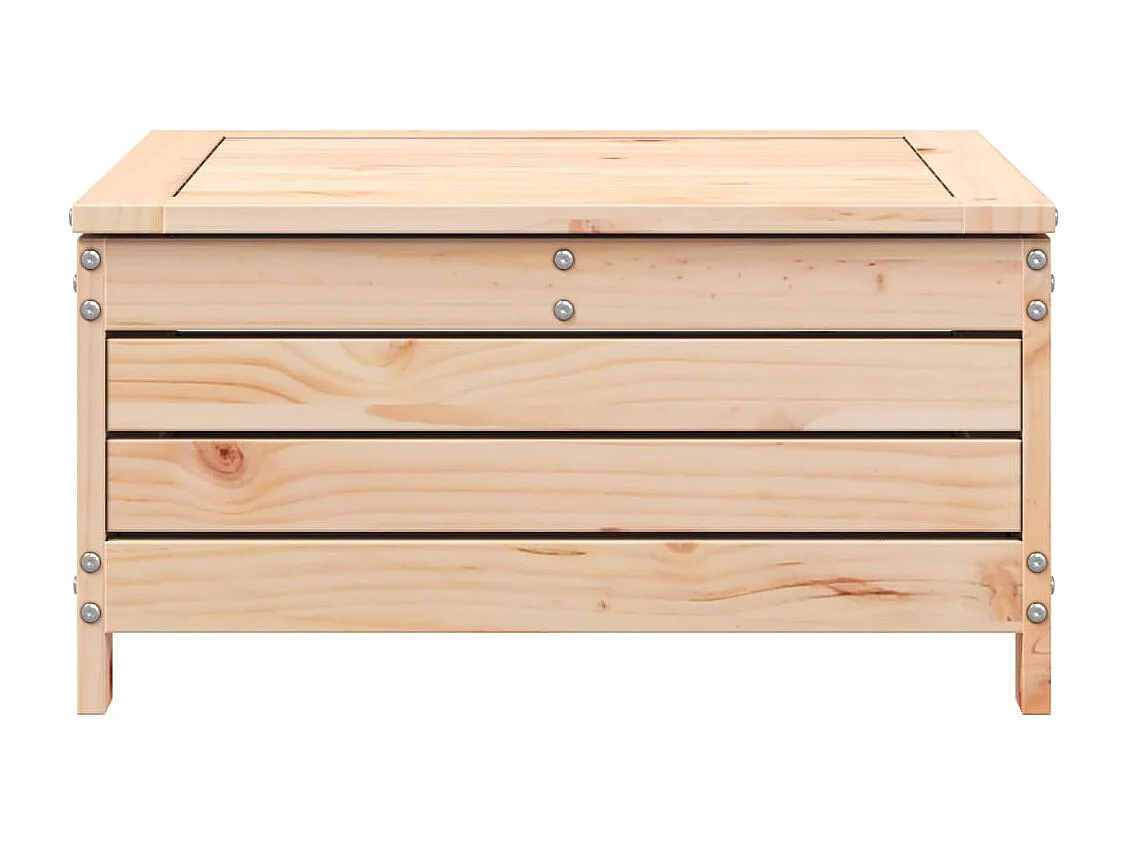 Taburete de jardín con cojín madera maciza de pino ES271663