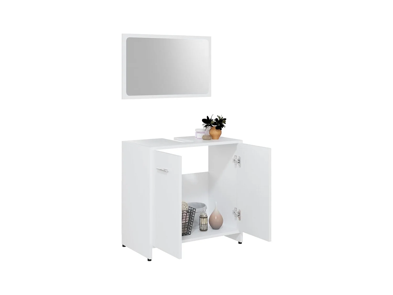 Ensemble de meubles salle de bain Blanc Bois d'ingénierie FR28365